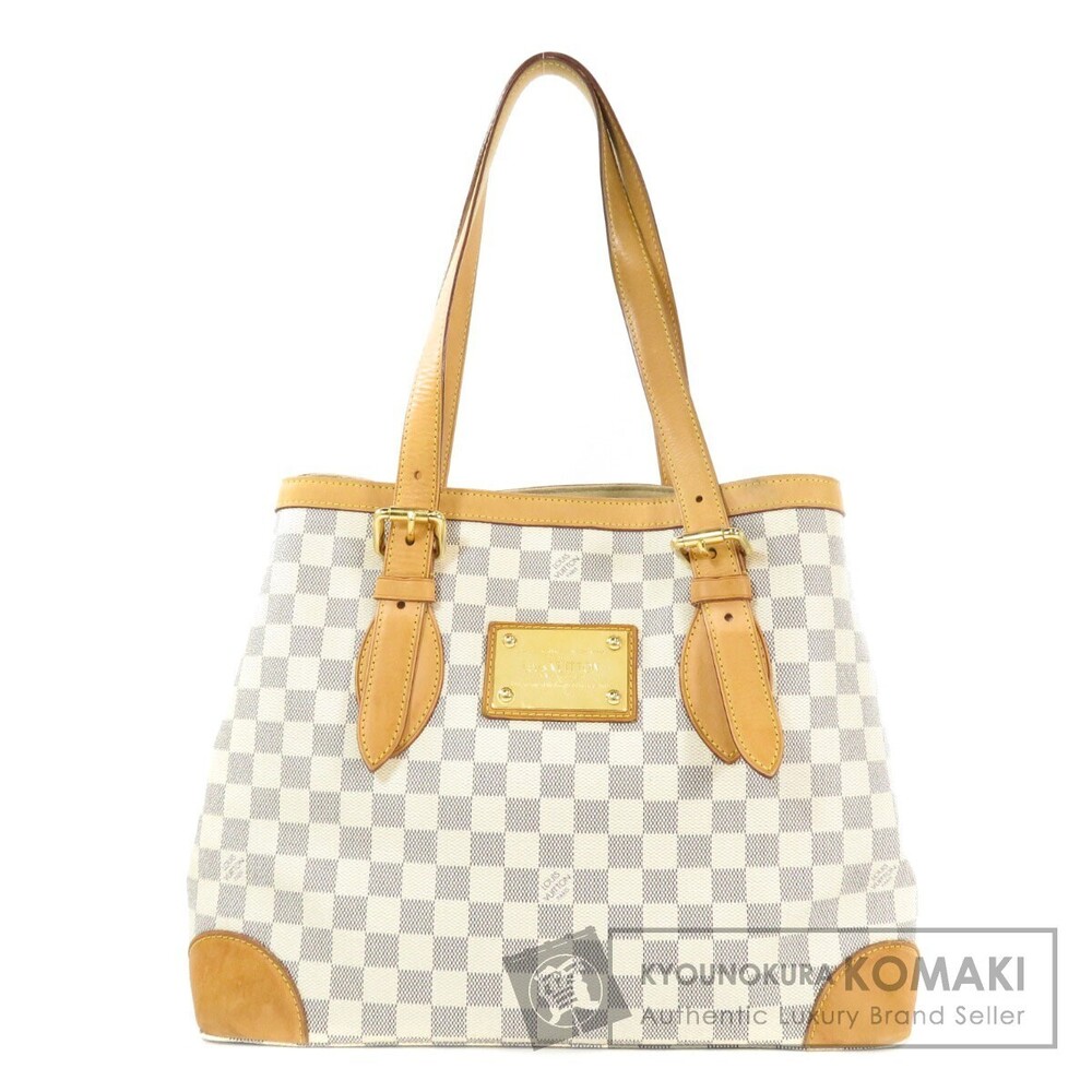 Louis Vuitton Hampstead Damier Azur White Tote Bag Canvas - Picture 1 of 11